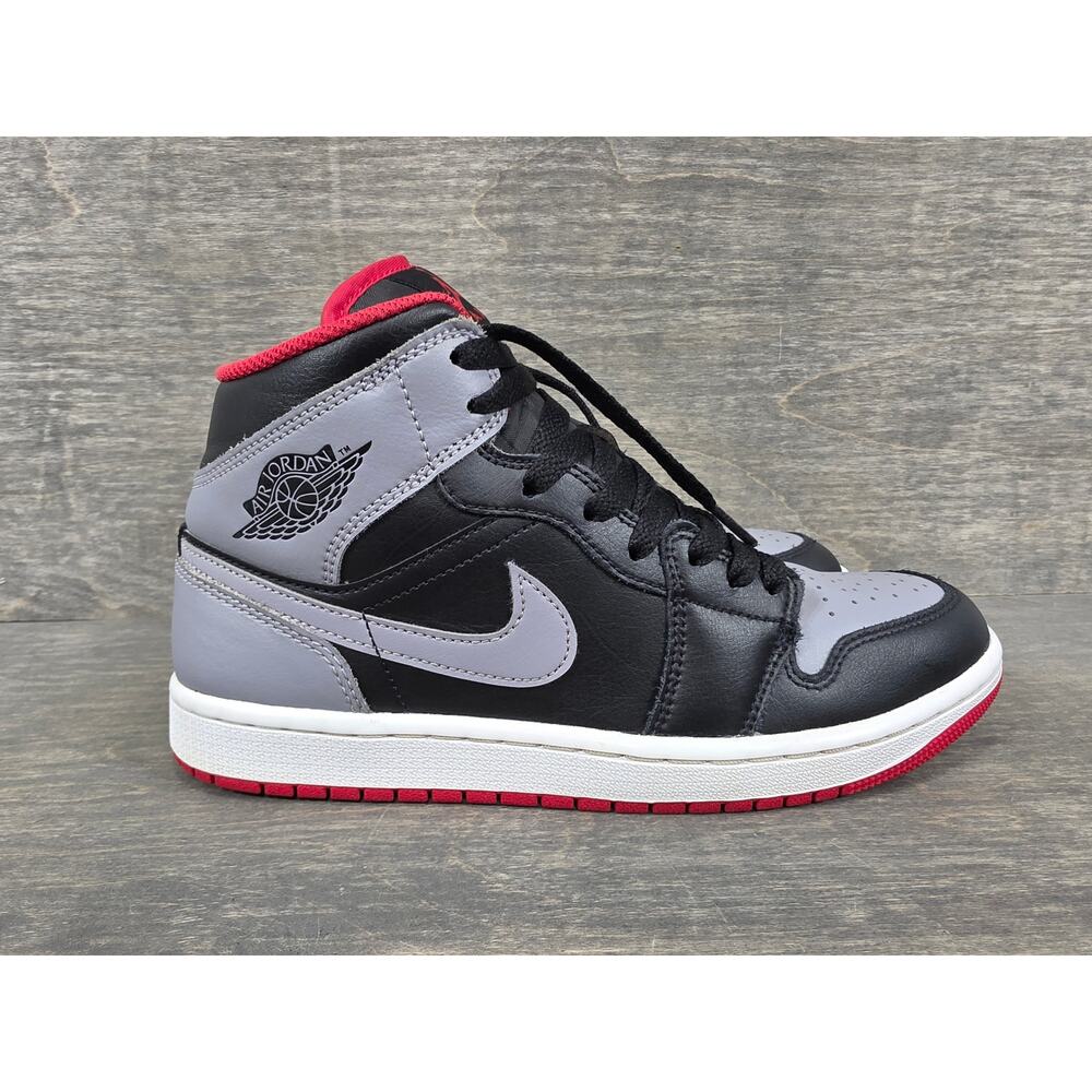 Nike Air Jordan 1 Mid Bred Shadow Cement Grey Shoes Size 7 Men